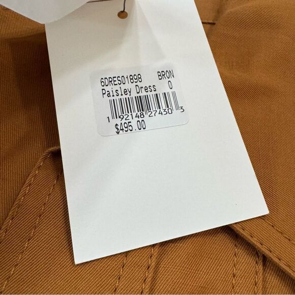 A.L.C. Paisley Shirt Dress Size 0 Cotton Hemp Blend Western Chic - Picture 13 of 16